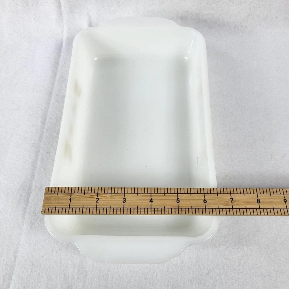 VTG Fire King Golden Wheat Casserole Dish #410 Milk Glass MCM Ovenware 1.5 Qt